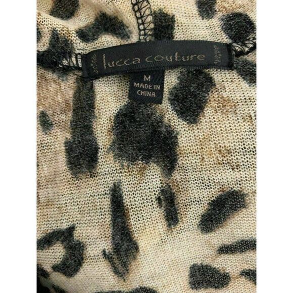 Lucca Couture Leopard Print Long sleeve sweater - Picture 6 of 8